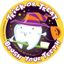 Trick or Treat - Brush Your Teeth Stickers
