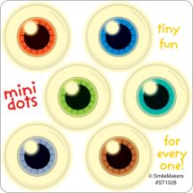 Glow in the Dark Eyeball Mini Dot Stickers