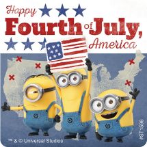Minions 4th of July Stickers
