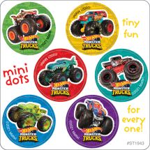 Hot Wheels Monster Trucks Mini Dot Stickers