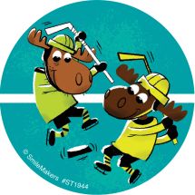 Hockey Moose Stickers
