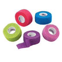 1" Assorted Color Cohesive Bandage Wrap Rolls