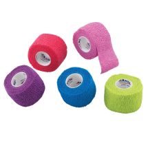 1 1/2" Assorted Color Cohesive Bandage Wrap Rolls