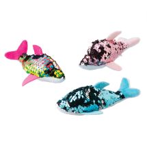 Reversible Sequin Plush Dolphins