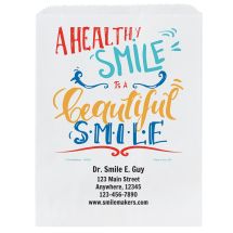 Custom Healthy Smile Paper Bags- Small, Large, or Pharmacy