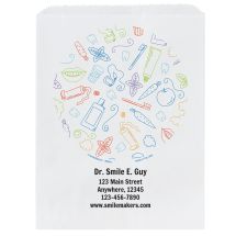 Custom Circle of Supplies Dental Paper Bags- Small, Large, or Pharmacy