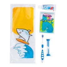 SmileCare™ Youth Shark Zippered Bag Dental Kits