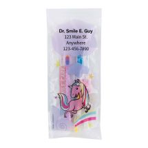 Custom SmileCare™ Youth Unicorn Zippered Bag Dental Kits