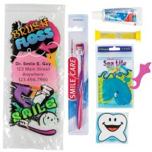 Custom SmileCare™ Youth Grafitti Premium Zippered Bag Dental Kits