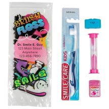 Custom SmileCare™ Youth Graffiti Basic Zippered Bag Dental Kits