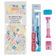 Custom SmileCare™ Youth Celebration Basic Zippered Bag Dental Kits
