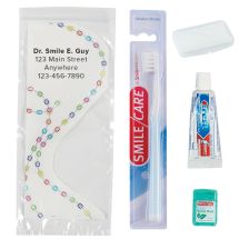 Custom SmileCare™ Orthodontic Basic Zippered Bag Dental Kits