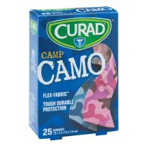 Curad® Case Pink/Blue Fabric Camo Bandages