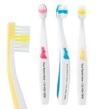 Custom SmileCare™ Toddler Bunny Grip Toothbrushes - Case