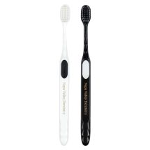 Custom SmileCare™ Adult Black & White Ultrafine Toothbrushes