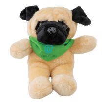 Plush 8" Pug with Custom Bandanas