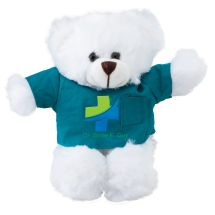 Plush 8" White Bears with Custom Scrub Tops