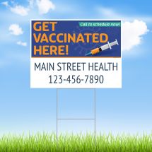Schedule Your Vaccine Now Yard Sign