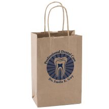 Custom Natural Kraft Paper Shopper Bags - Small