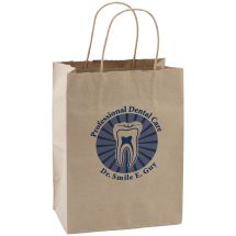 Custom Natural Kraft Paper Shopper Bags - Medium