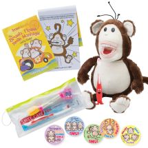 Sparkles Monkey Dental Health Month School Visit Bundle