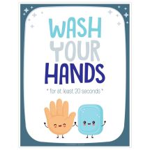Vertical Wash Your Hands Wall Decal