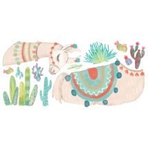 Watercolor Llama Giant Wall Decals