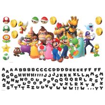 Super Mario Giant Peel & Stick Wall Decal With Alphabet