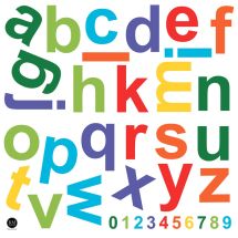 Colorful Lowercase Alphabet Giant Wall Decals