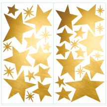 Gold Star Wall Decals With Foil