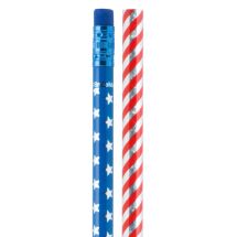 Glitter USA Flag Pencils