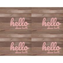 Rustic Hello Dental Laser Recall Cards