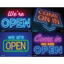 We're Open Laser Recall Cards