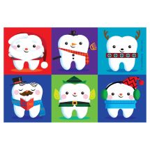Custom Christmas Teeth Recall Cards