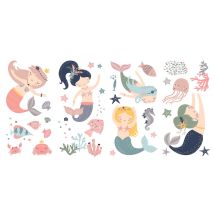 Sweet Mermaids Wall Decals