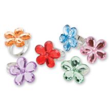 Flower Gem Rings