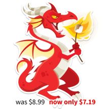 Dragon Roasting Marshmallow Re-stickables