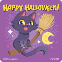 Halloween Cats & Bats Stickers