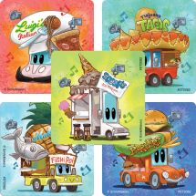 Wacky Food Truck Stickers
