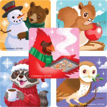 Holiday Forest Friends Stickers