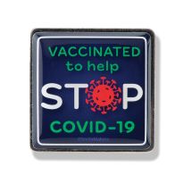 Stop COVID Vaccination Lapel Pins