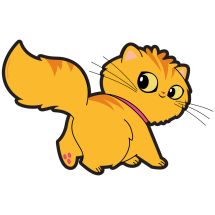 Playful Pets Walking Cat Wall Decal