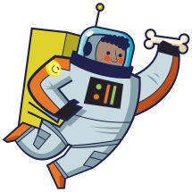 Silly Space Boy Astronaut Wall Decal