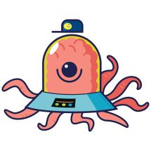 Silly Space Creature Wall Decal