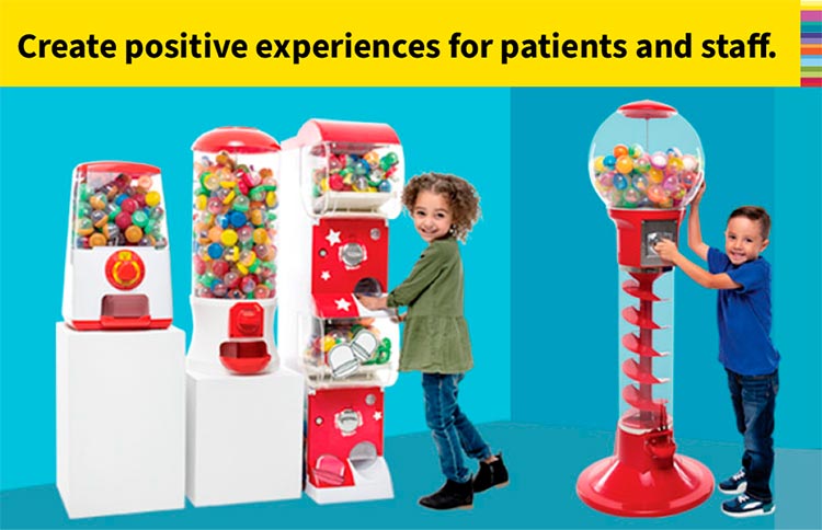 Create positive experiences for patients and staff with a capsule toy vending program!
