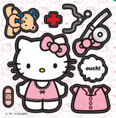 Make Your Own Hello Kity Doctor Stickers